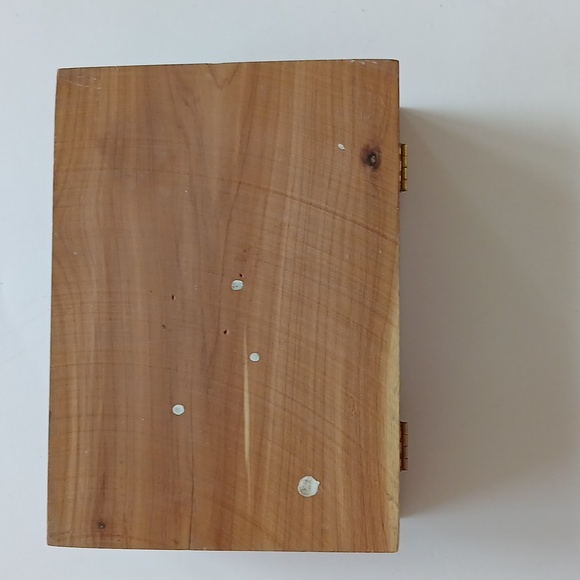 Folk Art Wooden Cedar Box Pennsylvania Dutch BLESS THIS HOUSE OH LORD WE PRAY - Picture 7 of 11